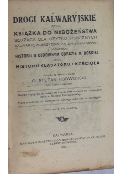 Drogi kalwaryjskie, 1929 r.