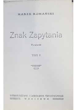 Znak zapytania tom I