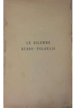Le Dilemme Russo-Polonais, 1920 r.