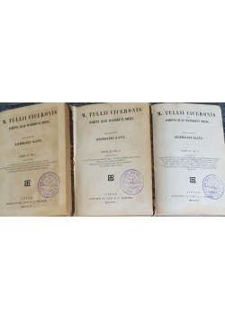 M. Tullii Ciceronis tomy II,IV część 1 i 2, ok 1850r.