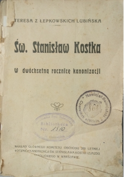 Św. Stanisław Kostka, 1926 r.