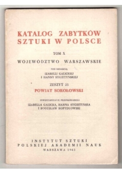 Katalog zabytków sztuki w Polsce Tom X zeszyt 25