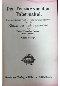 Der Terziar vor dem Tabernakel, 1913 r.