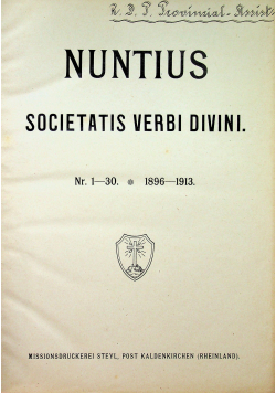 Nuntius societatis verbi divini nr 1 - 30 1913r.