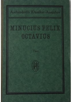 Minucius Felix Octavius,1927 r.