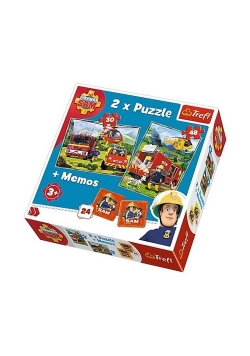 Puzzle 2w1 +memos Strażak Sam Strażacy w akcji