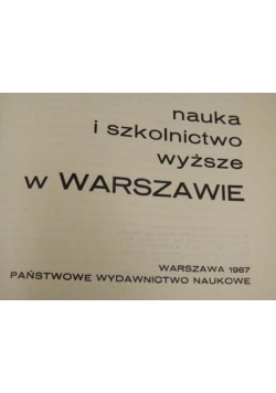 Nauka i szkolnictwo wyższe w Warszawie