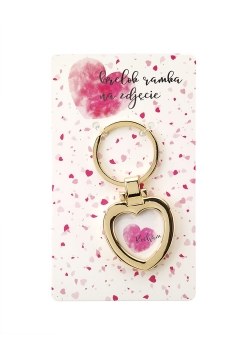 Brelok amulet na zdjęcie z hasłem Kocham