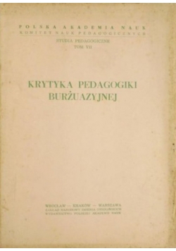 Krytyka pedagogiki burżuazyjnej