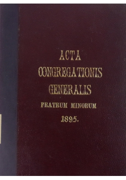 Acta Congregationis Generalis, 1895 r.