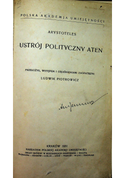 Ustrój polityczny Aten 1931 r