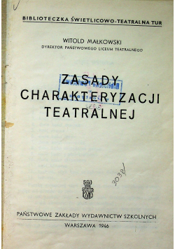 Zasady charakteryzacji teatralnej 1946 r.