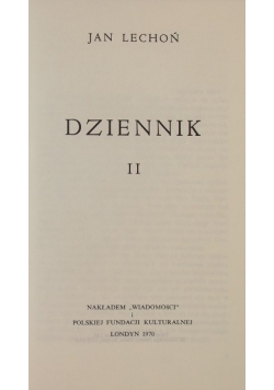 Dziennik, tom II