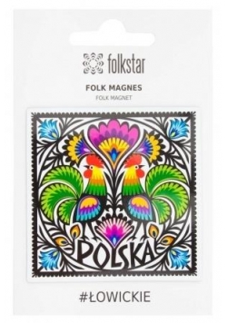 Magnes na lodówkę łowicka koguty FOLKSTAR