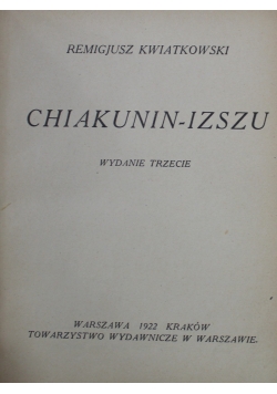 Chiakunin Izszu 1922 r.