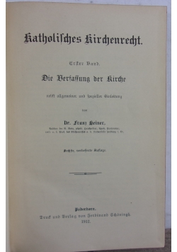 Katholitches kirchenrecht 1912r