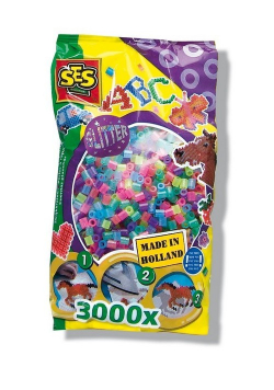 Koraliki do prasowanek 3000 sztuk neonowy miks