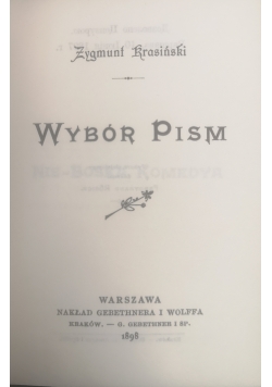 Wybór Pism, reprint z 1898 r.