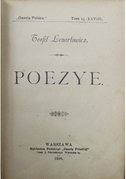 Poezye Lenartowicz 1899 r.