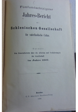 Neunzigster Jahres Bericht, 1912 r.