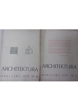 Architektura 1952 r., zestaw 2 czasopism