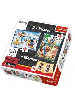 Puzzle 2w1+ memos - Frajda z przyjaciółmi TREFL