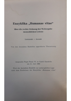 Enzyklika "Humaneae vitae"