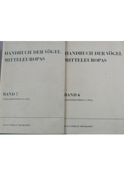 Handbuch der Vogel Mitteleuropas Band 6 i 7