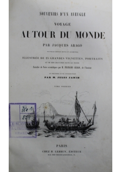 Souvenirs Dun Aveugle Voyage Autour du Monde 1850 r.