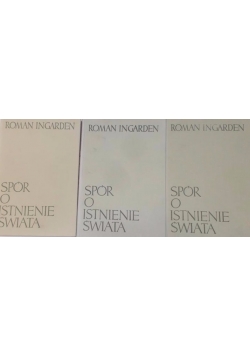 Spór o istnienie świata,  3 książki