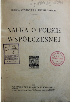 Nauka o Polsce współczesnej 1920 r.