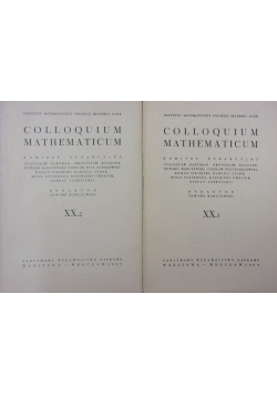 Colloquium Mathematicum, XX, Tom 1 i 2