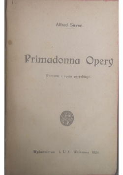 Primadonna Opery 1924 r.
