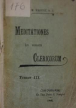 Meditationes in usum clericorum, 1903r., miniatura