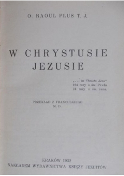 W Chrystusie Jezusie,1932r.