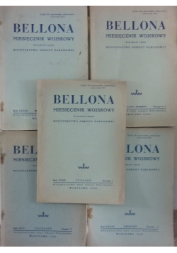 Bellona, miesięcznik wojskowy, zestaw 5- książek, 1950r.
