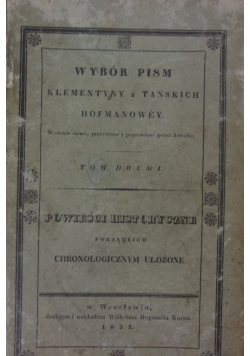 Wybór pism, 1833 r.