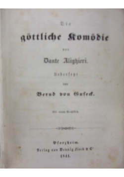 Die göttliche Komödie, 1841 r.