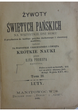 Żywoty Świętych Pańskich, 1893r.