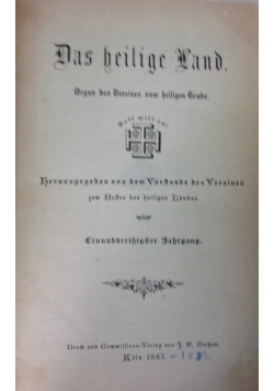 Das heilige Land, 1887 r.