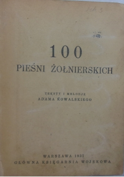 100 pieśni żołnierskich, 1937