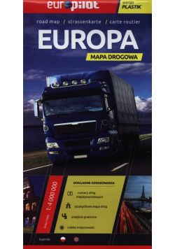 Europa mapa drogowa Europilot 1:4 000 000 laminowana