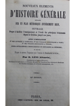 Nouveaux Elements D Histoire Generale 1856 r.
