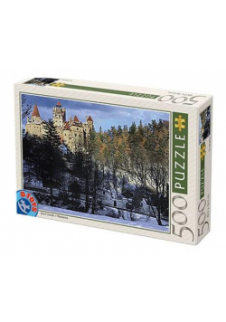 Puzzle 500 Rumunia, Zamek Bran zimą