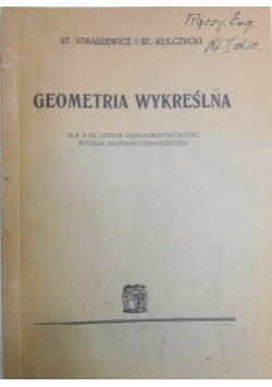 Geometria wykreślna, 1938r.