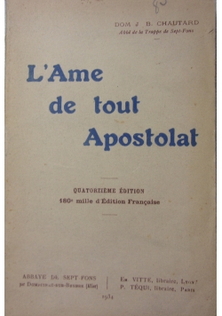 L'Ame de tout Apostolat, 1934r.