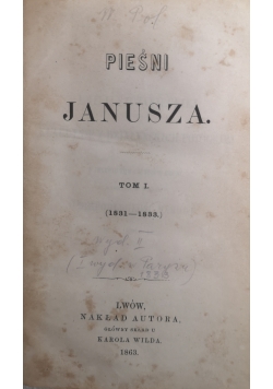 Pieśni Janusza Tom I i II 1863 r.