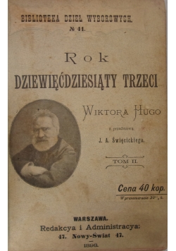 Rok dziewięćdziesiąty trzeci , Tom II, 1898 r.