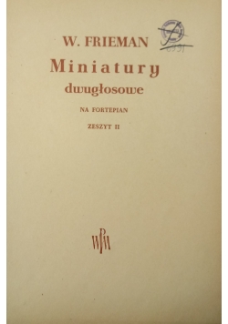 Miniatury dwugłosowe  zeszyt 2