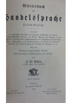 Worterbuch der Handelssprache,1906r.